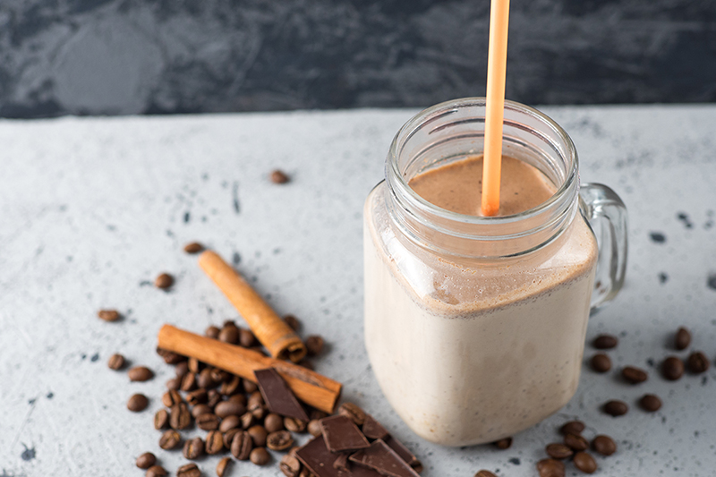 Recipe for a cafe mocha protein shake