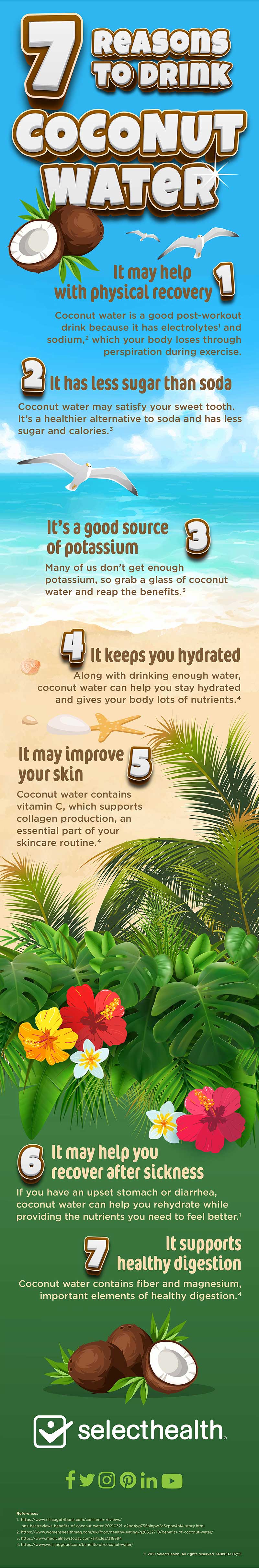 7 Reasons to Drink Coconut Water (Infographic)