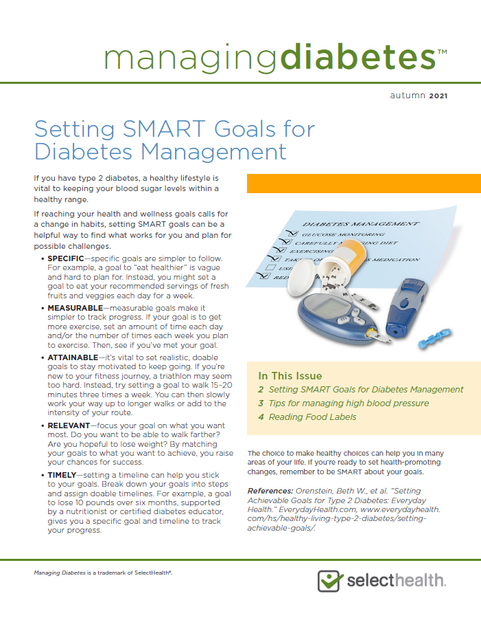 English Managing Diabetes Newsletter - Winter 2021