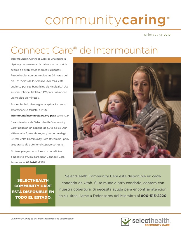 Spanish Select Health Community Care Newsletter - Primavera 2019