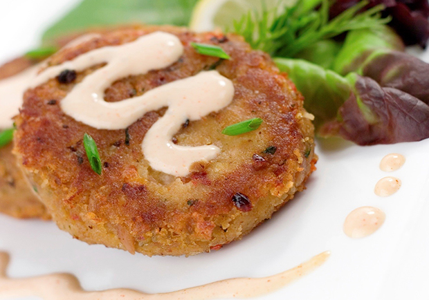 Crab cakes, lighter version recipe from Chef Mary