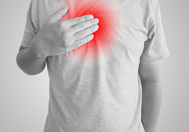 Man with heartburn, use these natural remedies to help with heartburn relief