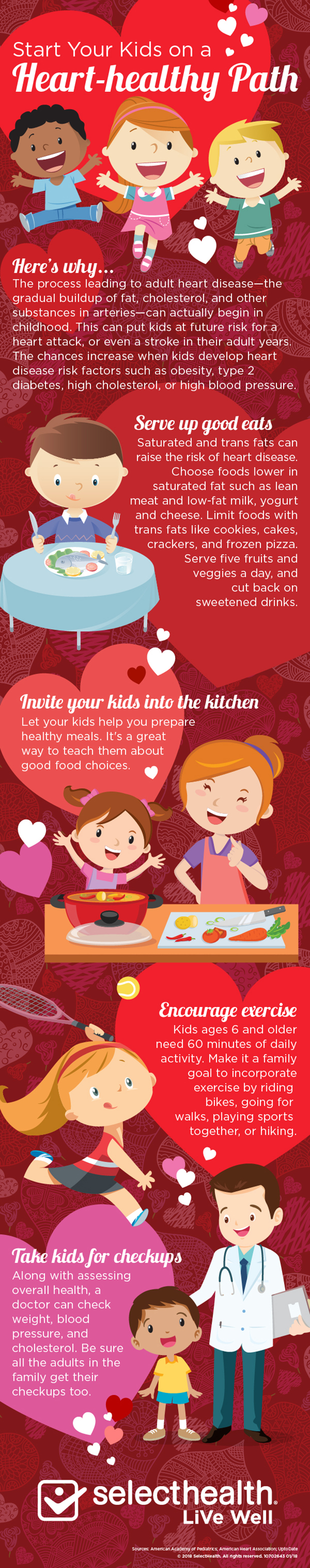Keep kids heart healthy, and avoid heart disease. Heart Health Infographic