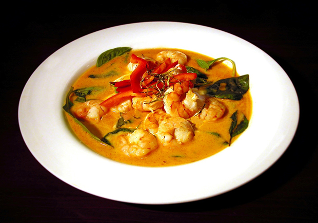 Healthier recipe for chicken curry and shrimp