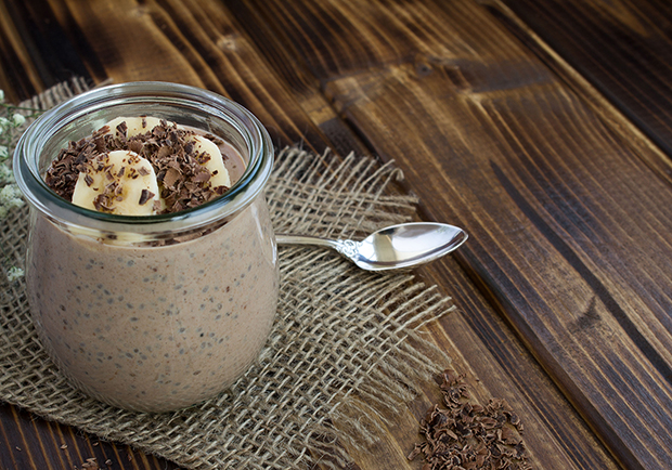 Chocolate Banana Coconut Chia Pudding