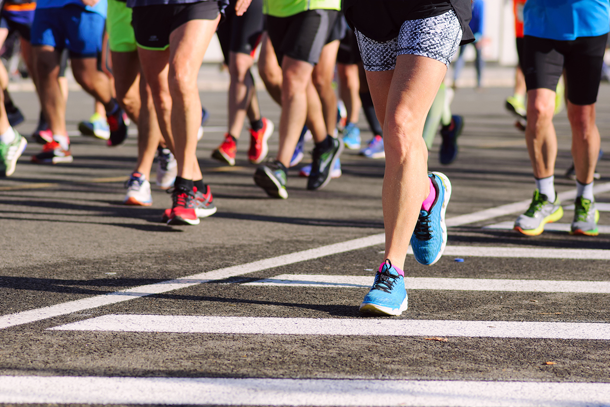 Training for a half marathon, people running fb