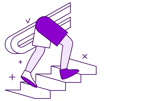 climbing stairs illustration