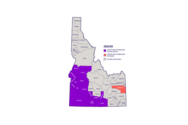  map of Idaho medicare network