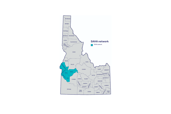  map of idaho SAHA network